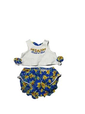 Vintage Floral Baby Bloomers & Top Set